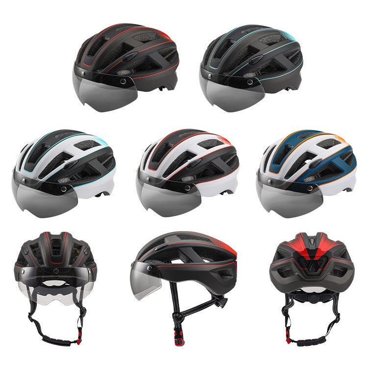 B-019BB 2-in-1 Smart Helmet: Detachable Magnetic Goggle + Auto-sensing Taillight | Ultra-breathable for Intense Rides