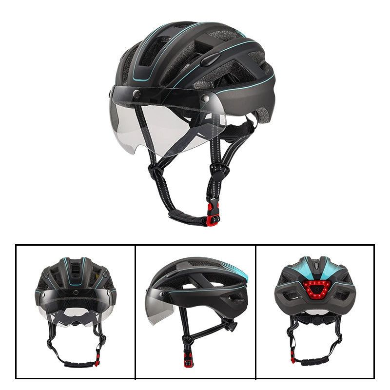 B-019BB 2-in-1 Smart Helmet: Detachable Magnetic Goggle + Auto-sensing Taillight | Ultra-breathable for Intense Rides