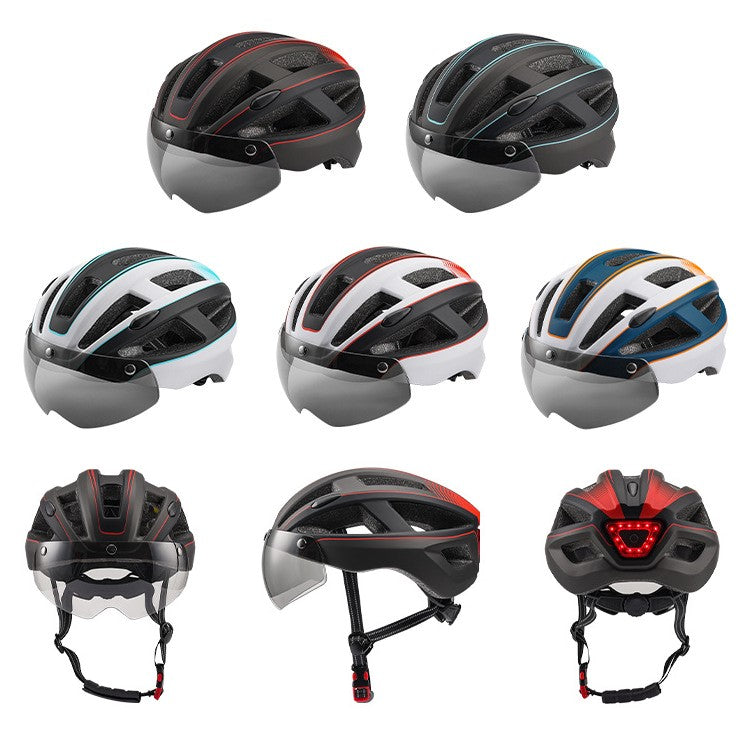 B-019BB 2-in-1 Smart Helmet: Detachable Magnetic Goggle + Auto-sensing Taillight | Ultra-breathable for Intense Rides