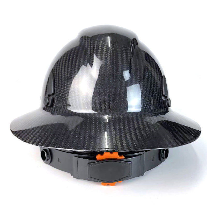 C-01 Full Carbon Fiber Mining Helmet | Ultra-Lightweight Professional Safety Helmet with Wide Brim Design | CE/EN Certified Wholesale