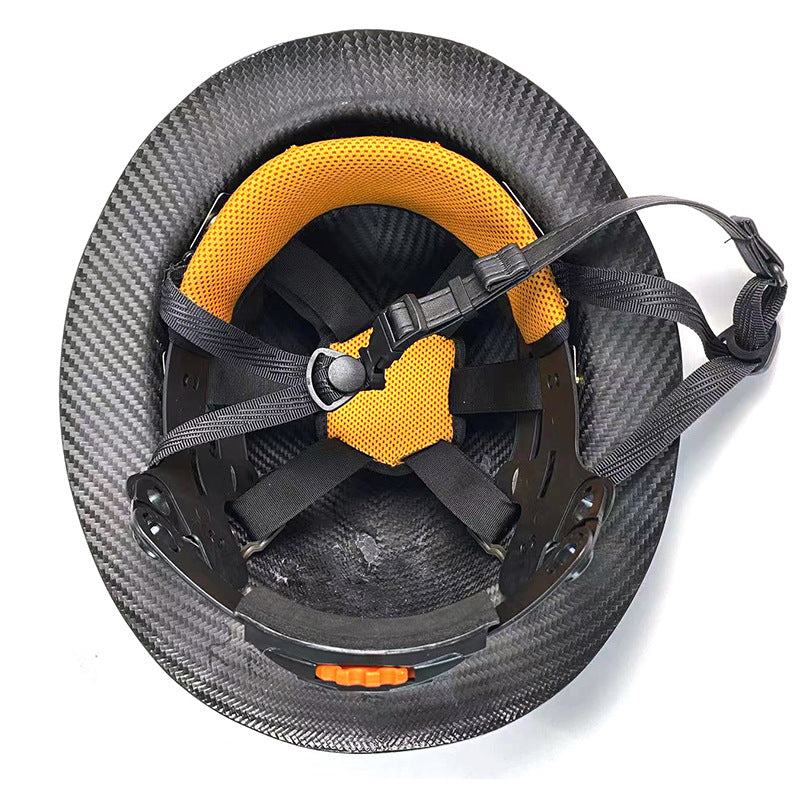 C-01 Full Carbon Fiber Mining Helmet | Ultra-Lightweight Professional Safety Helmet with Wide Brim Design | CE/EN Certified Wholesale