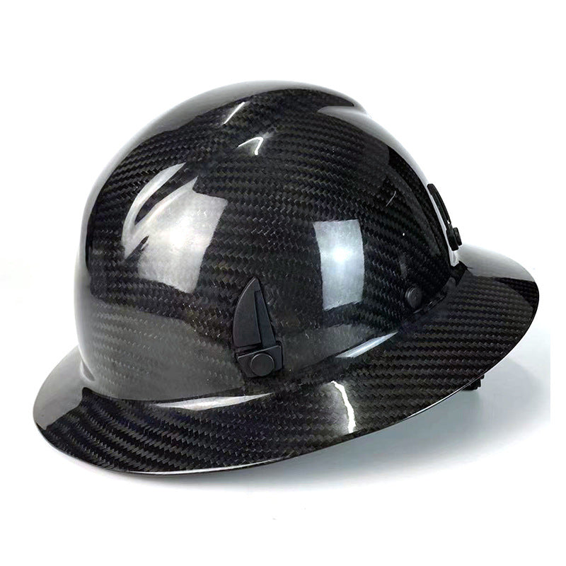 C-01 Full Carbon Fiber Mining Helmet | Ultra-Lightweight Professional Safety Helmet with Wide Brim Design | CE/EN Certified Wholesale
