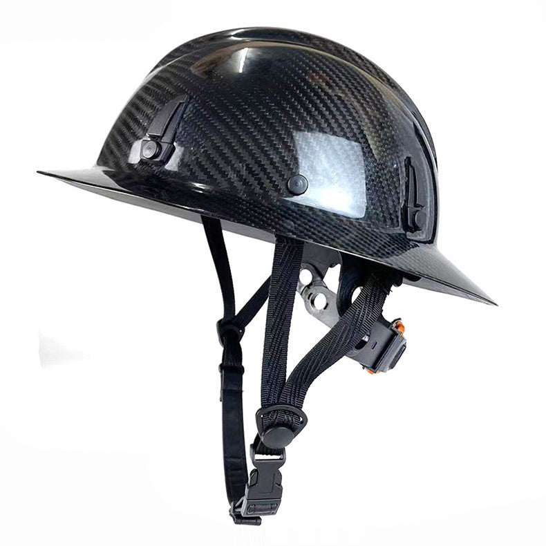 C-01 Full Carbon Fiber Mining Helmet | Ultra-Lightweight Professional Safety Helmet with Wide Brim Design | CE/EN Certified Wholesale
