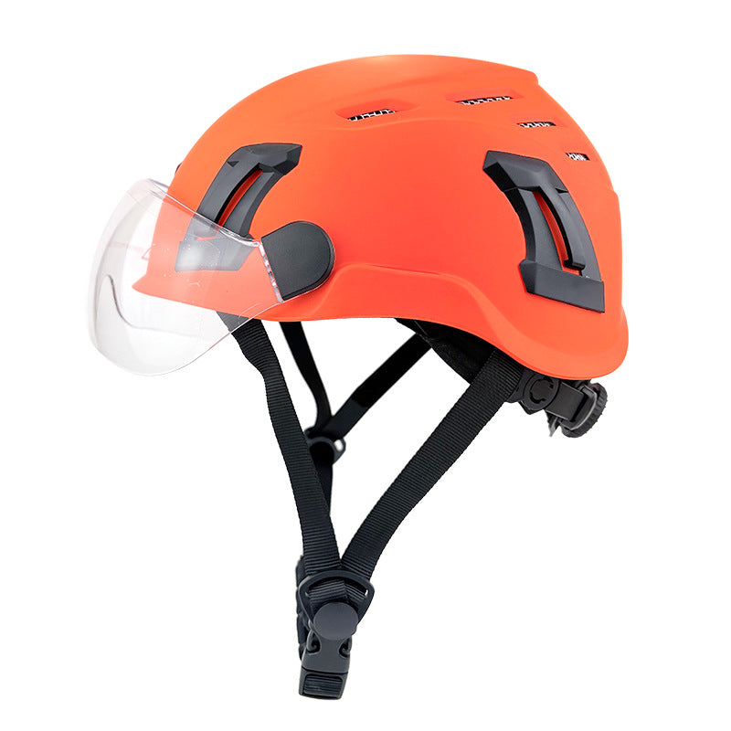 C-103 ABS Safety Helmet with Goggles - Certified Mountaineering & Rock Climbing Helmet for Outdoor Activities, Anti-fog Lens, Bulk Wholesale (Industrial Grade)