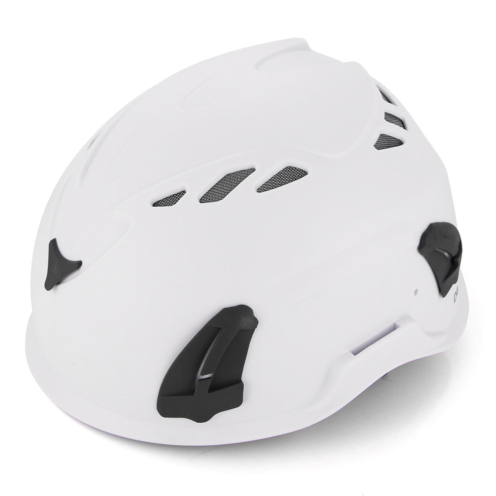 C-123 Smart Impact Protection Ventilated Multi-Purpose Climbing Helmet with Integrated Goggles | CE/EN Certified Reinforced ABS Safety Gear | OEM Factory