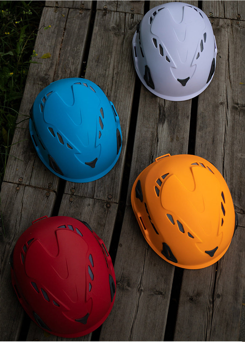 C-123 Smart Impact Protection Ventilated Multi-Purpose Climbing Helmet with Integrated Goggles | CE/EN Certified Reinforced ABS Safety Gear | OEM Factory