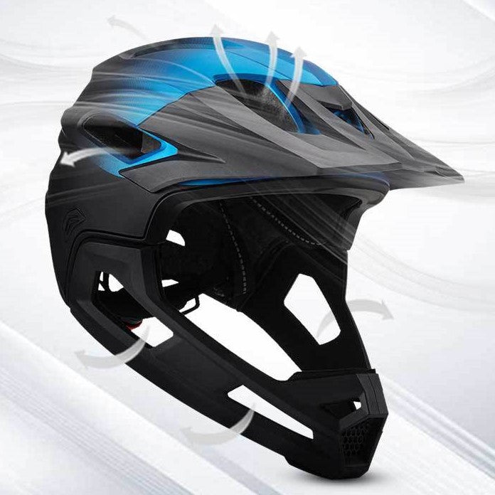 MTB-9 Convertible Full Face MTB Helmet - Men's Detachable Enduro Helmet for Downhill Trail Riding CE/CPSC