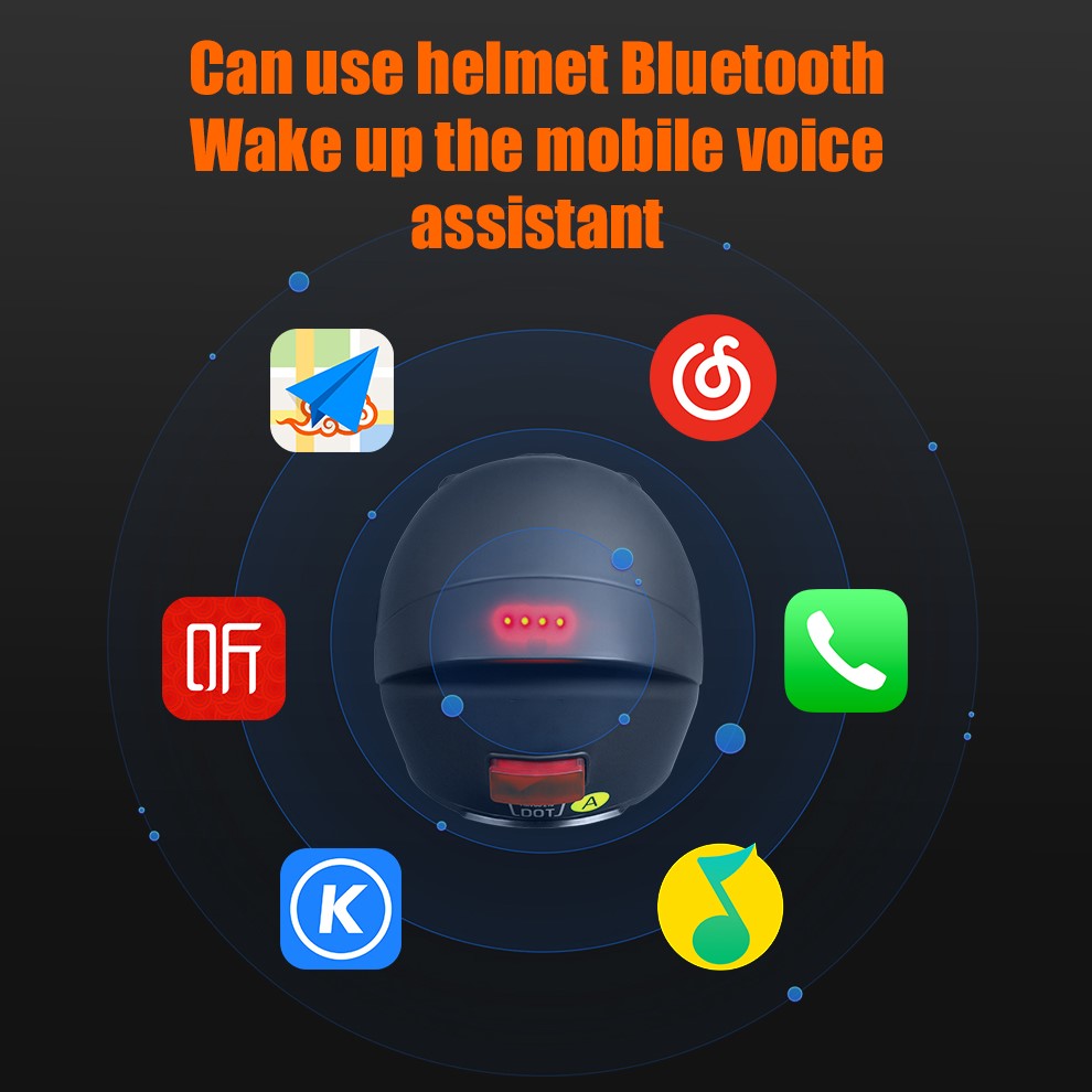 M02 1080P HD Camera helmet AI voice operate motorbike helmet WIFI /HIFI Bluetooth connected motorcycling helmet
