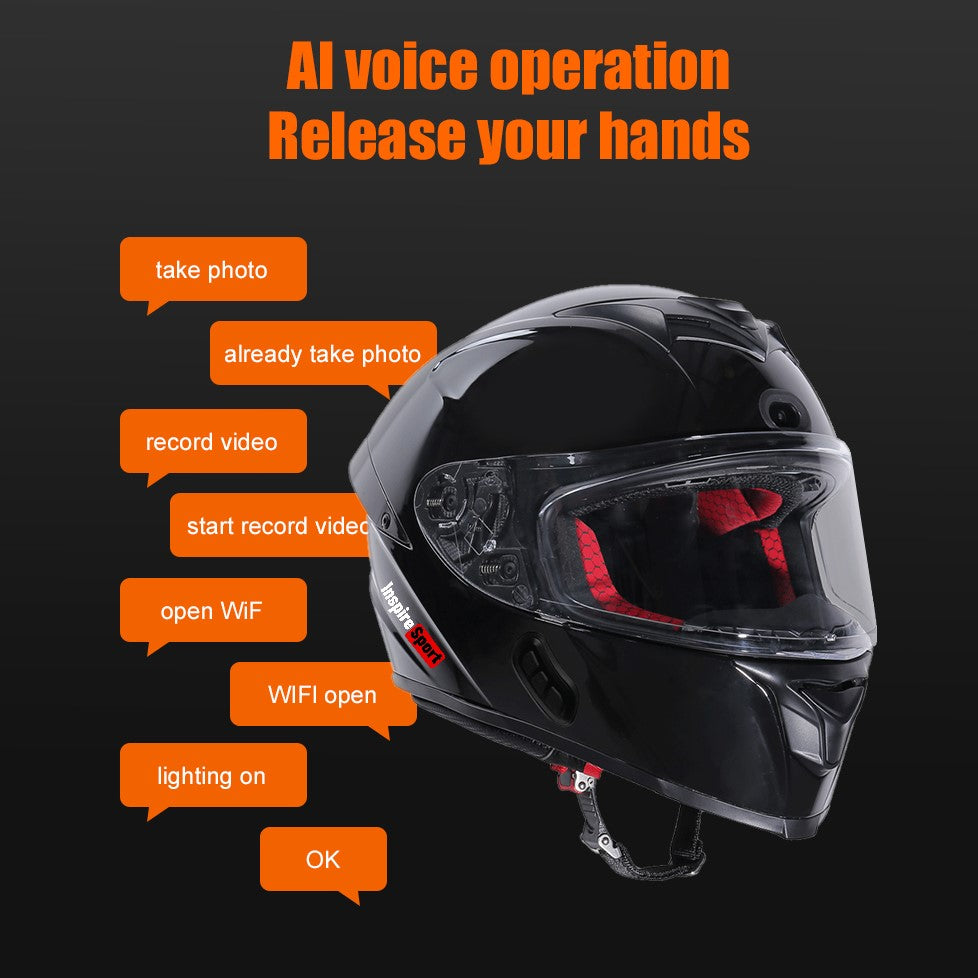 M03 4K Ultra HD Camera helmet AI voice operate motorbike helmet WIFI /HIFI Bluetooth connected motorcycling helmet