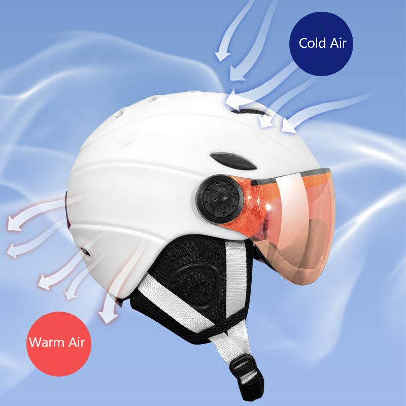 S-M95 MIPS Ski Helmet with Built-in Goggles – Unisex Customizable Snow Helmet