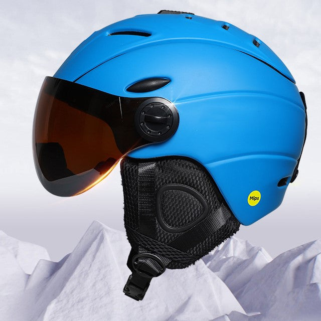 S-M95 MIPS Ski Helmet with Built-in Goggles – Unisex Customizable Snow Helmet