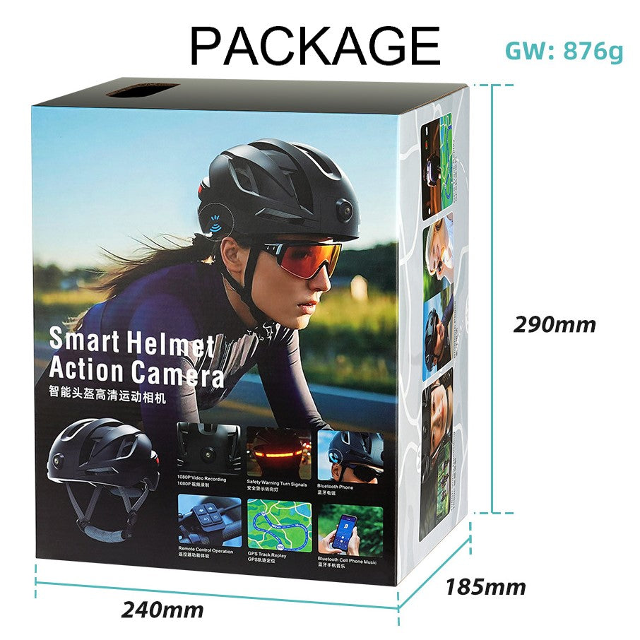 E3 1080P Camera Video recording Helmet GPS track smart cycling Helmet