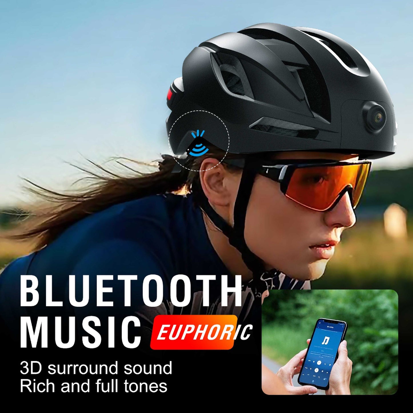 E3 1080P Camera Video recording Helmet GPS track smart cycling Helmet