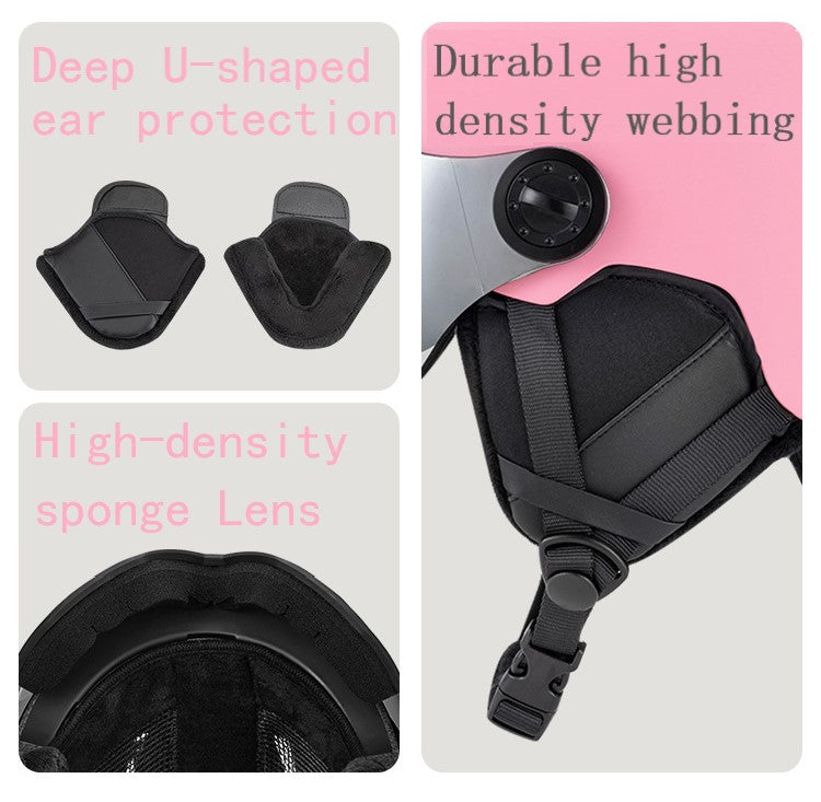 S-017 New fashion outdoor snow board helmet with goggle