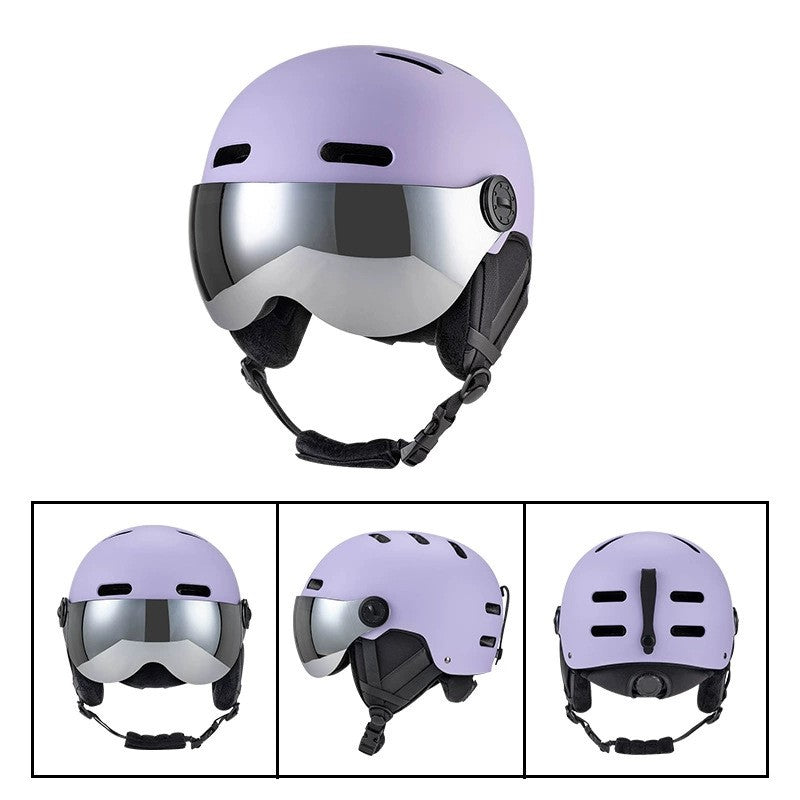 S-017 New fashion outdoor snow board helmet with goggle