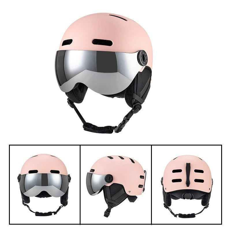 S-017 New fashion outdoor snow board helmet with goggle