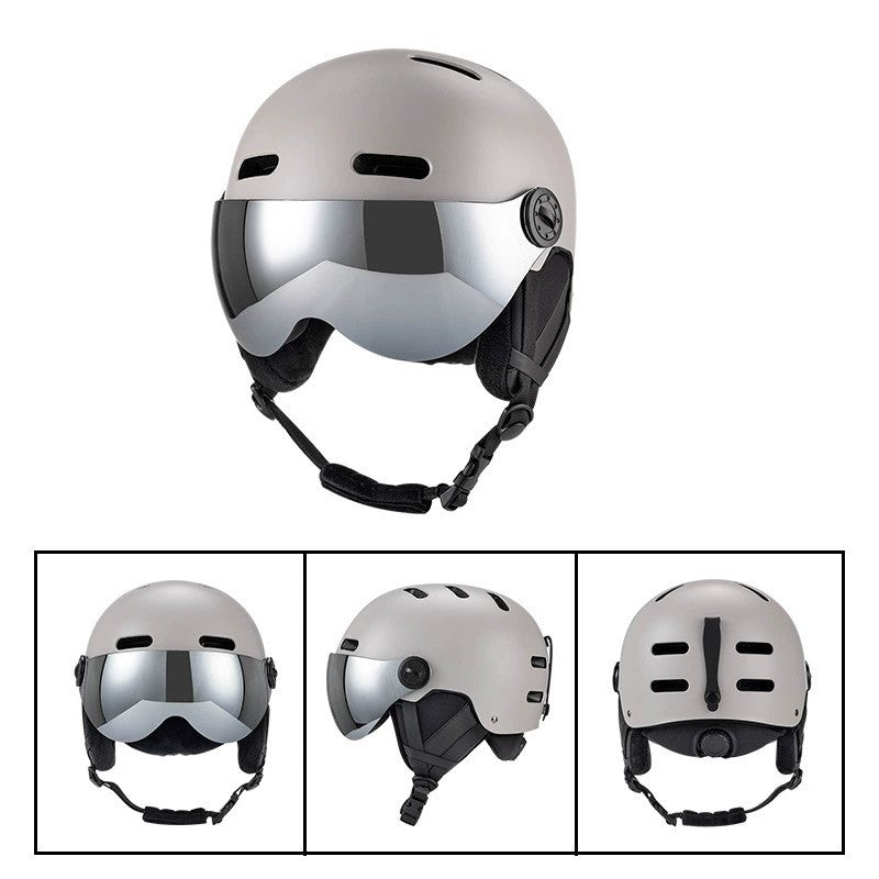 S-017 New fashion outdoor snow board helmet with goggle