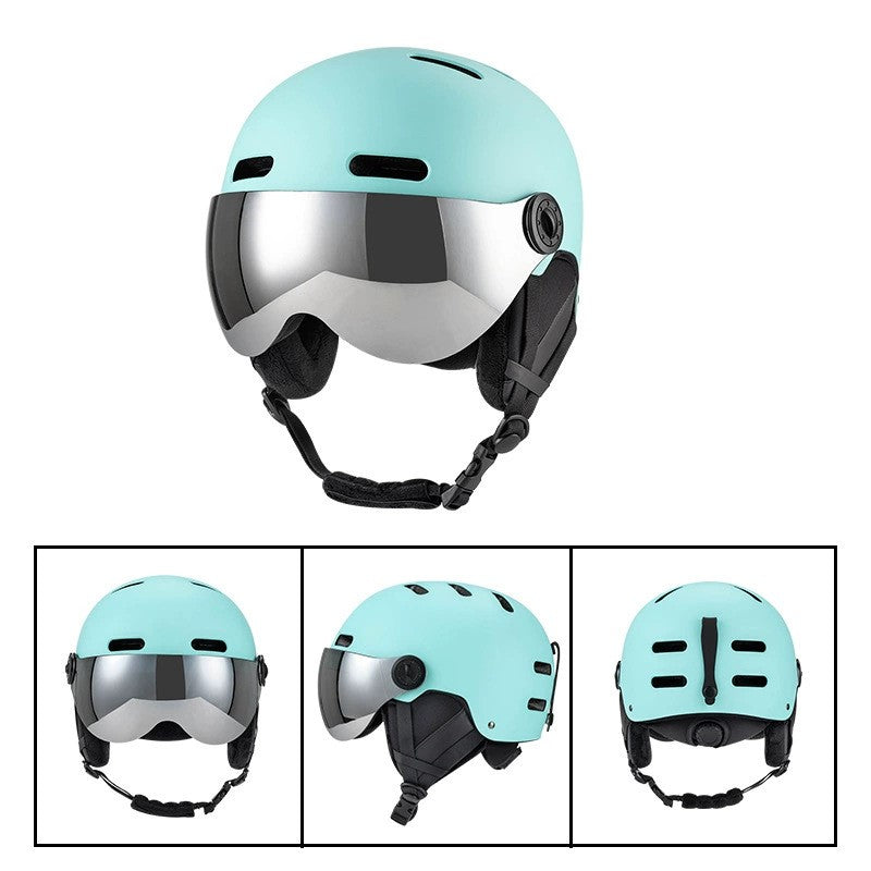 S-017 New fashion outdoor snow board helmet with goggle