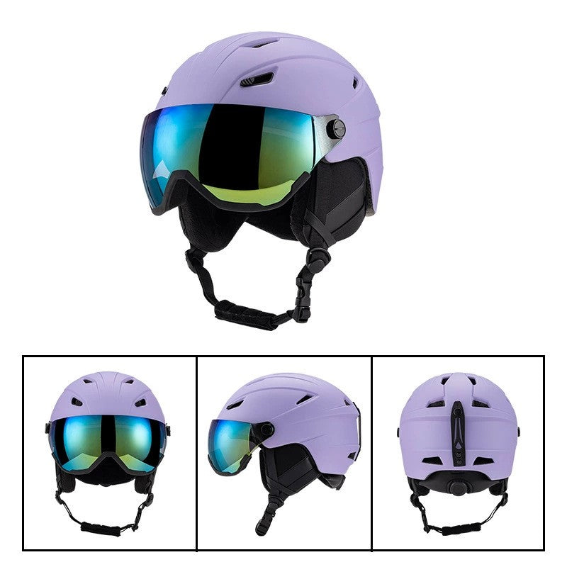 S-018 New ski helmet for outdoor sports, unisex skiing equipment, breathable and warm safety helmet wholesale