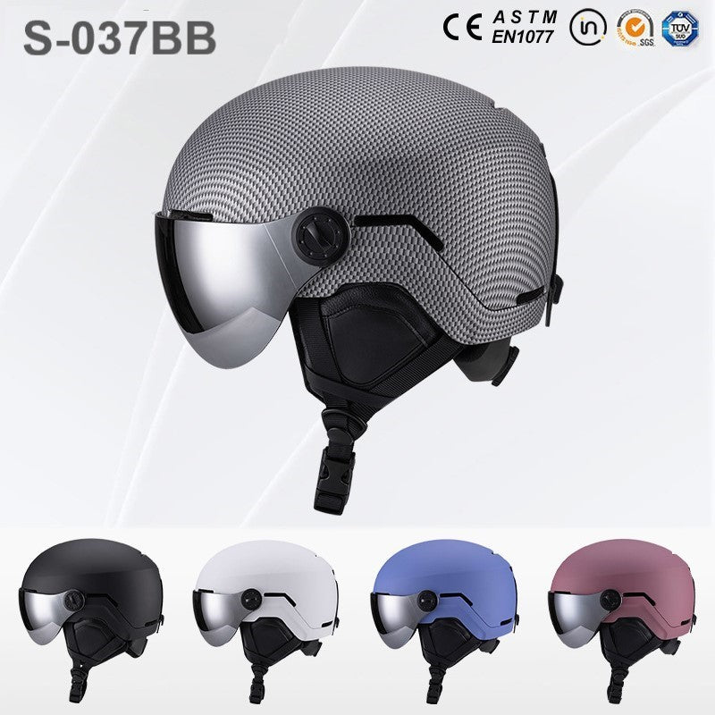 S-037 New professional skiing helmet for outdoor sports, men's and women's skiing equipment, breathable and warm safety helmet manufacture