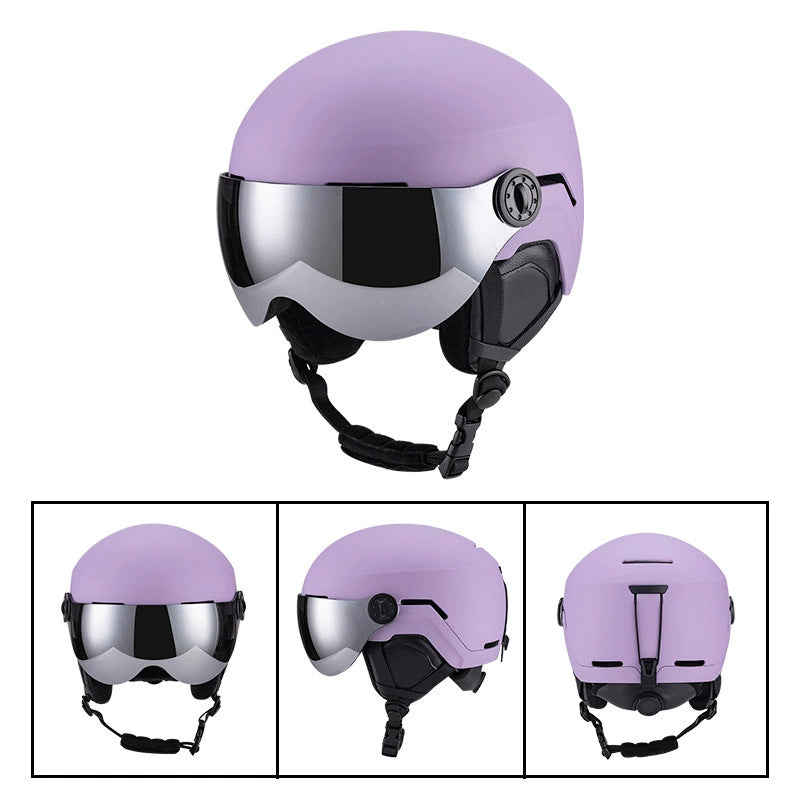 S-037 New professional skiing helmet for outdoor sports, men's and women's skiing equipment, breathable and warm safety helmet manufacture