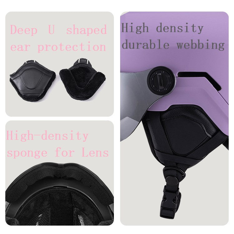 S-037 New professional skiing helmet for outdoor sports, men's and women's skiing equipment, breathable and warm safety helmet manufacture