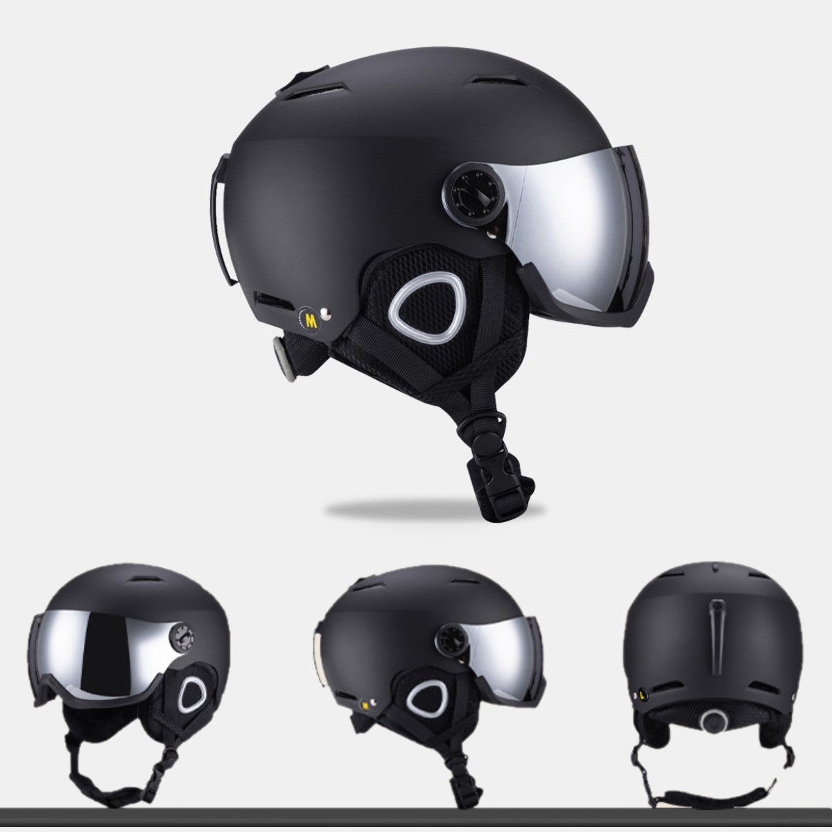 S-102/102G New integrated OTG ski helmet for children and adults of full-size, male and female snow boarding helmets,vetilation adjustable constant warm temperaturesnow helmet for rental and wholesale in ski resorts