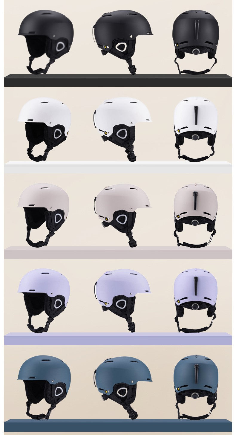 S-102/102G New integrated OTG ski helmet for children and adults of full-size, male and female snow boarding helmets,vetilation adjustable constant warm temperaturesnow helmet for rental and wholesale in ski resorts