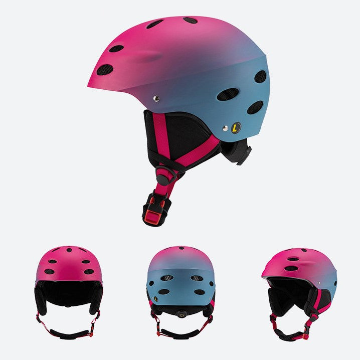 S-40 Multi color sport helmets children & adult skiing helmets anti-collision and cold resistant printing logo oversea service