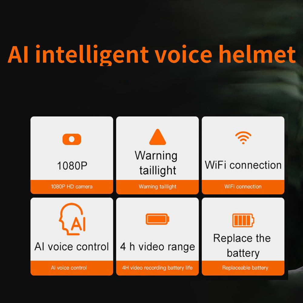E6S Wifi/Bluetooth connection helmet AI voice Smart Helmet 1080P camera cycling helmet
