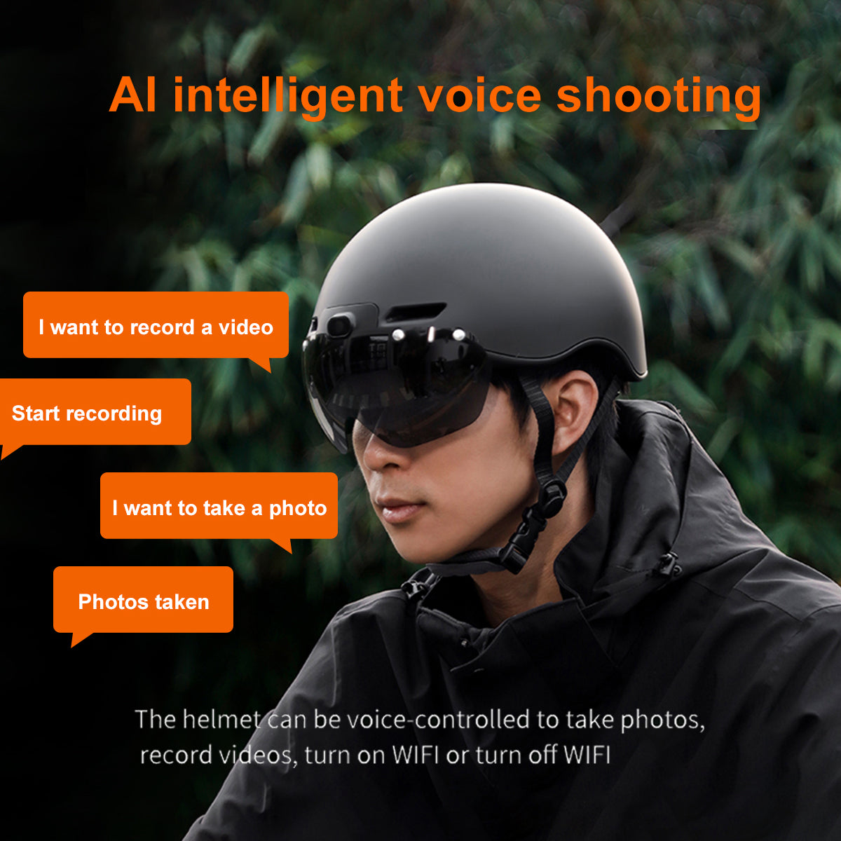 E6S Wifi/Bluetooth connection helmet AI voice Smart Helmet 1080P camera cycling helmet