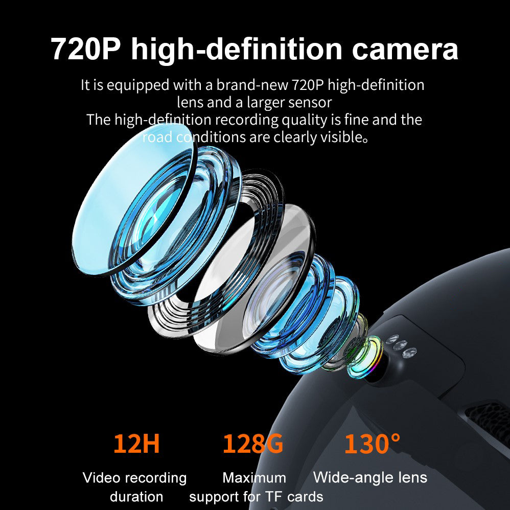 E6 AI Voice Shooting Smart Helmet integrated 720P dashcam Camera and Bluetooth